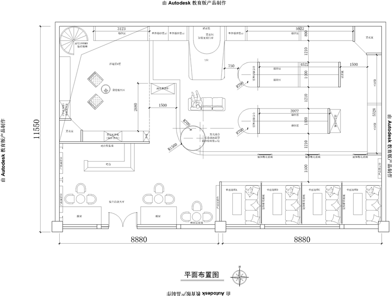 古摄影婚纱店平面布置图