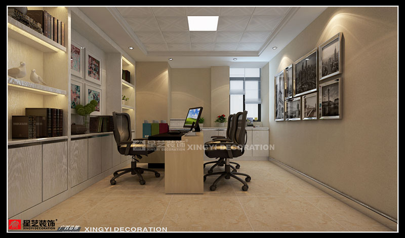 华西商贸城办公楼装修经理办公室设计效果第二张图