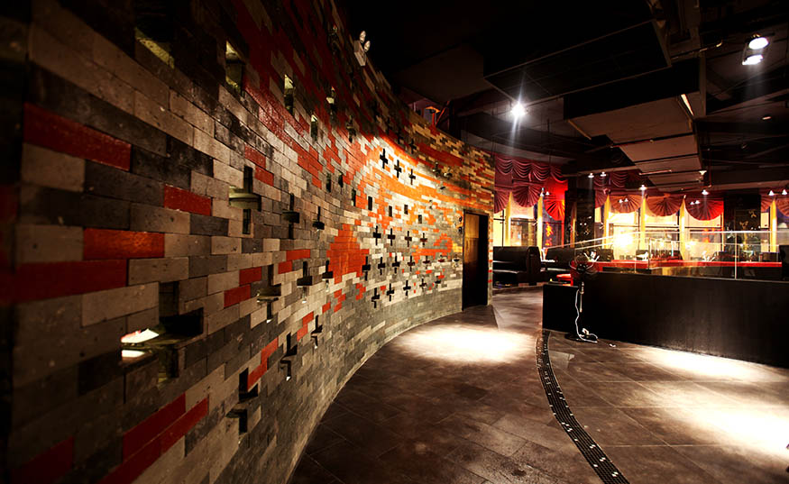 香江汇时尚餐厅装修设计背景墙设计效果图