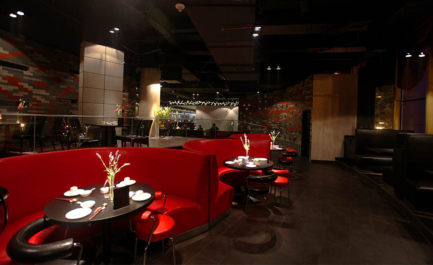 香江汇时尚餐厅装修设计圆座设计实景第二张